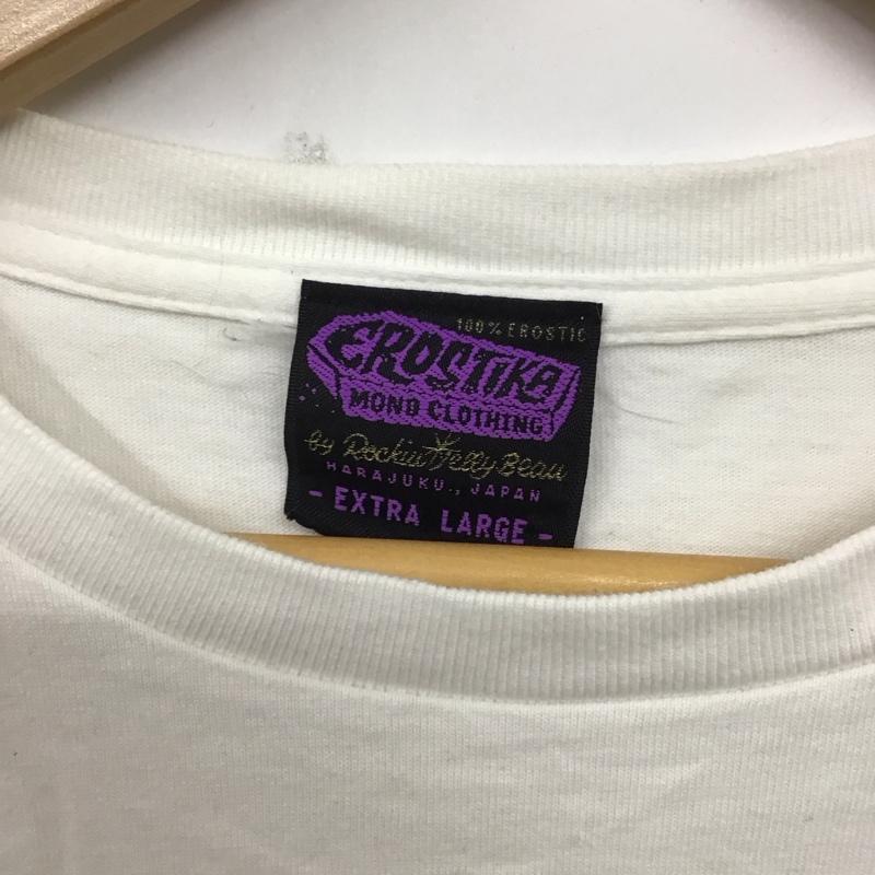 エロスティカ EROSTiKA Tシャツ 半袖 SANTA CRUZ クルーネック バックプリント XL プリント 白 / ホワイト /  メンズ USED 古着 中古 10123381