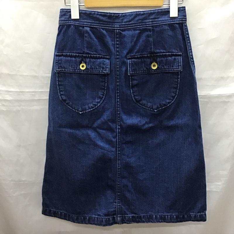 ロデオクラウンズ Rodeo Crowns スカート ひざ丈スカート フロントボタン デニム XS 無地 インディゴ / インディゴ /  レディース USED 古着 中古 10114882