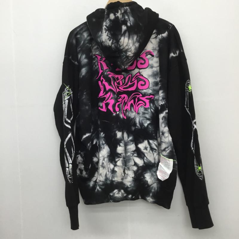 ディーゼル DIESEL パーカー 長袖 S-ALBY-Y タイダイ　スカル M 総柄 X スカル 黒 / ブラック /  メンズ USED 古着 中古 10112605