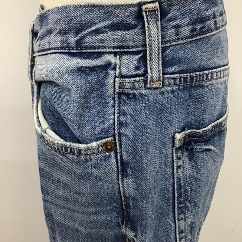 ザラ ZARA パンツ デニム、ジーンズ 6045 125 400 ハイウエスト ワイドパンツ 無地 青 / ブルー /  レディース USED 古着 中古 10120591