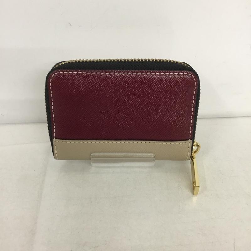 マークジェイコブス MARCJACOBS カードケース カードケース M0013675-697 ラウンドファスナー ロゴ、文字 桃 / ピンク / X ベージュ / ベージュ /  レディース USED 古着 中古 10136342