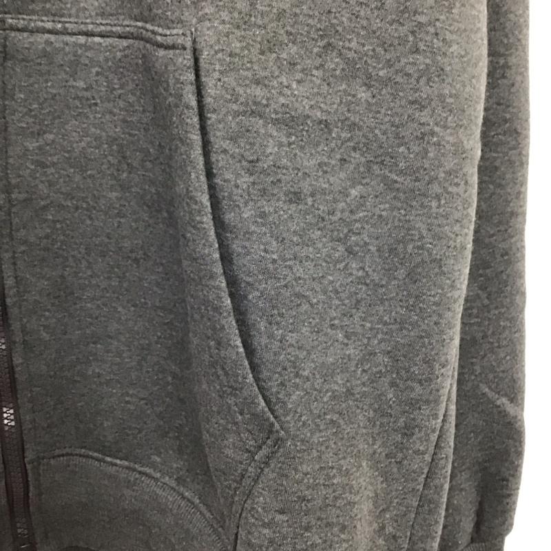 ザノースフェイス THE NORTH FACE パーカー 長袖 裏起毛 フルジップ XL ロゴ、文字 灰 / グレー /  レディース USED 古着 中古 10142307