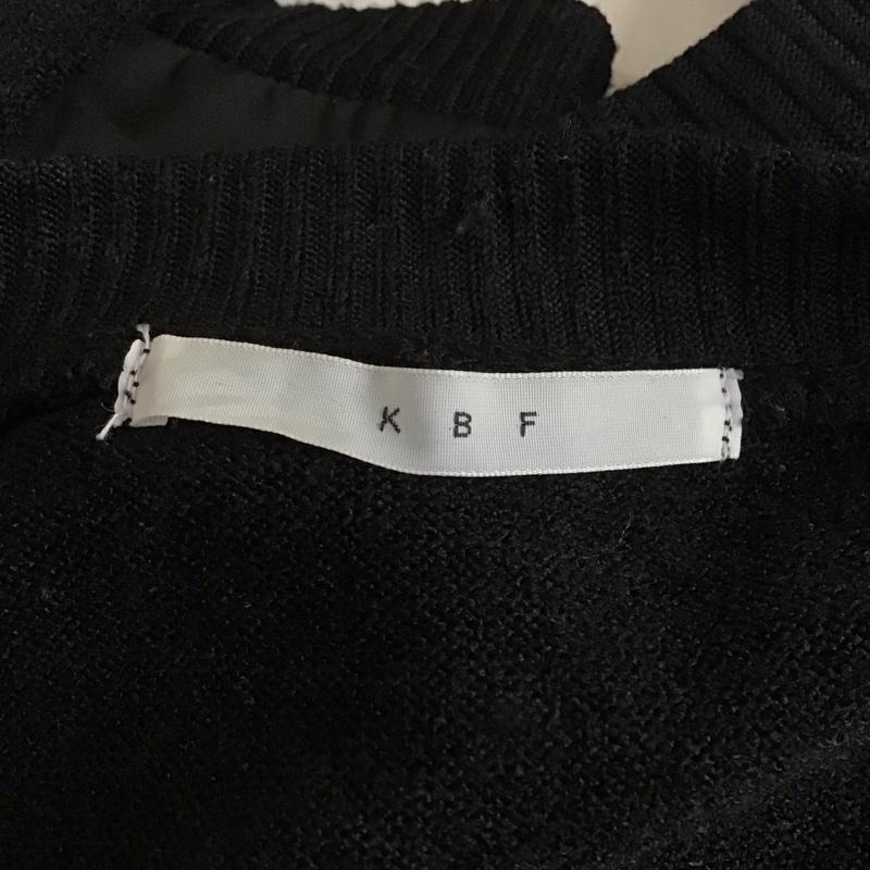 ケービーエフ KBF カーディガン 長袖 長袖ニットカーディガン リブニットカーディガン 前ボタン FREE 無地 黒 / ブラック /  レディース USED 古着 中古 10117878