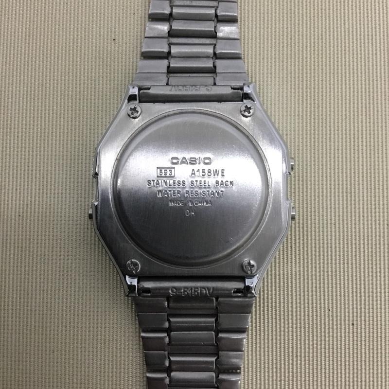 カシオ CASIO 腕時計 デジタル A158WE ロゴ、文字 銀 / シルバー /  メンズ USED 古着 中古 10146319