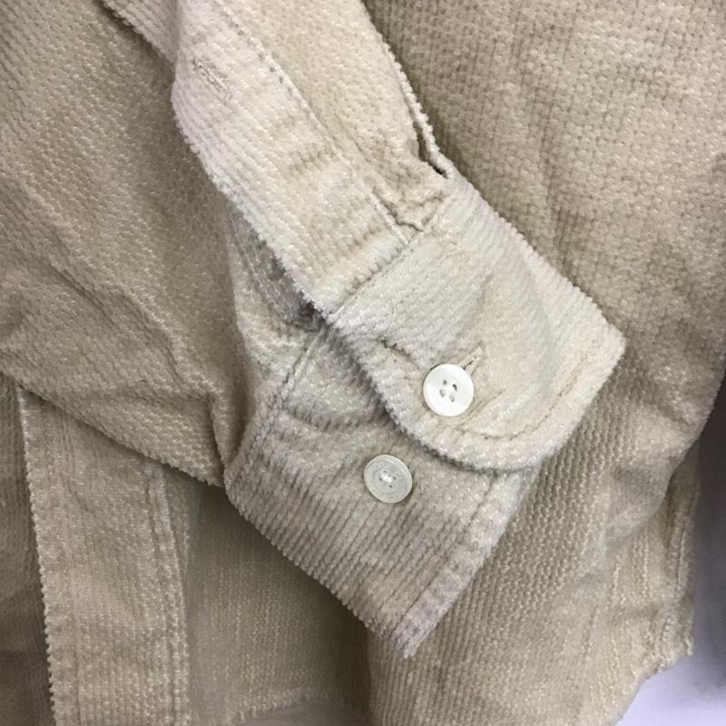 古着 USED シャツ、ブラウス 長袖 長袖シャツ 無地シャツ カラーシャツ コーデュロイシャツ L 無地 ベージュ / ベージュ /  メンズ USED 古着 中古 10130893