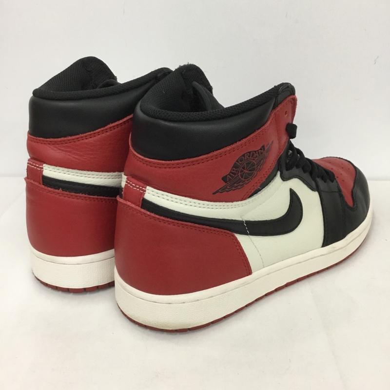 ナイキ NIKE スニーカー スニーカー 555088-610 AIR JORDAN 1 RETRO HIGH OG 28.5cm 箱有 28.5cm ロゴ、文字 黒 / ブラック / X 白 / ホワイト / X 赤 / レッド /  メンズ USED 古着 中古 10124379