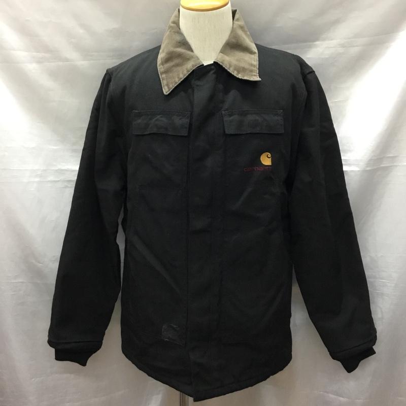 カーハート Carhartt ジャケット、上着 ジャケット、ブレザー ジップアップジャケット ジャンパー ジャケット カジュアルジャケット アウター ロゴ、文字 黒 / ブラック /  メンズ USED 古着 中古 10122300