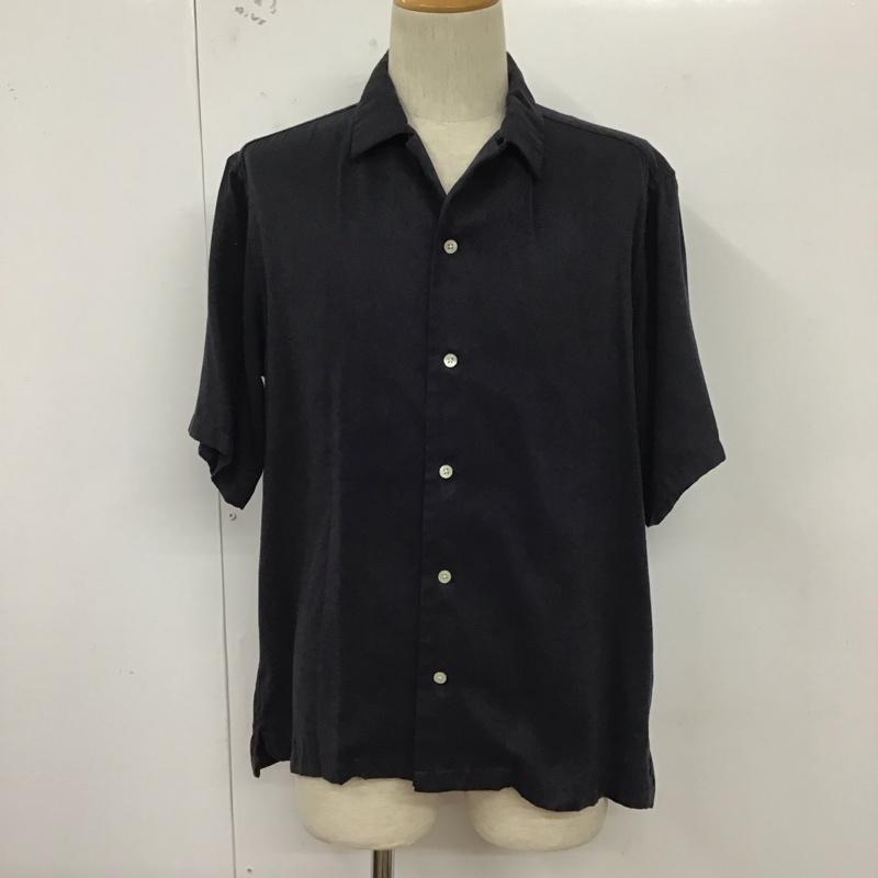 ナノユニバース nano・universe シャツ、ブラウス 半袖 L 無地 紺 / ネイビー /  メンズ USED 古着 中古 10128340