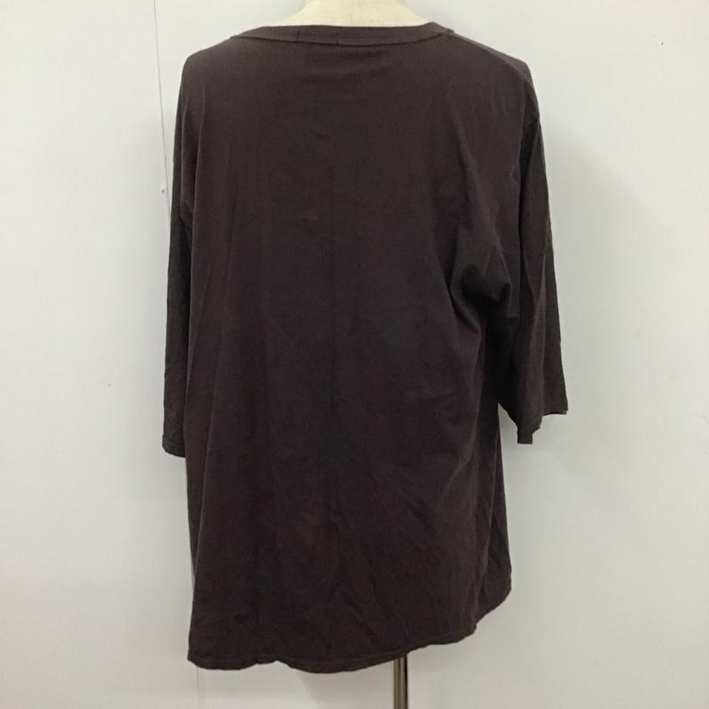 アンダーカバー UNDERCOVER Tシャツ 七分袖 UI1C4810-1 Languid TEE リンゴ 3 プリント ダークブラウン / ダークブラウン /  メンズ USED 古着 中古 10111880