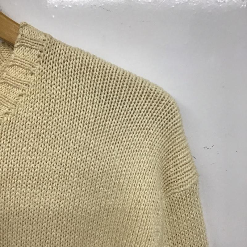 ポロバイラルフローレン Polo by RALPH LAUREN ニット、セーター 長袖 長袖ニットカットソー クルーネック セーター L ロゴ、文字 白 / ホワイト /  メンズ USED 古着 中古 10140145