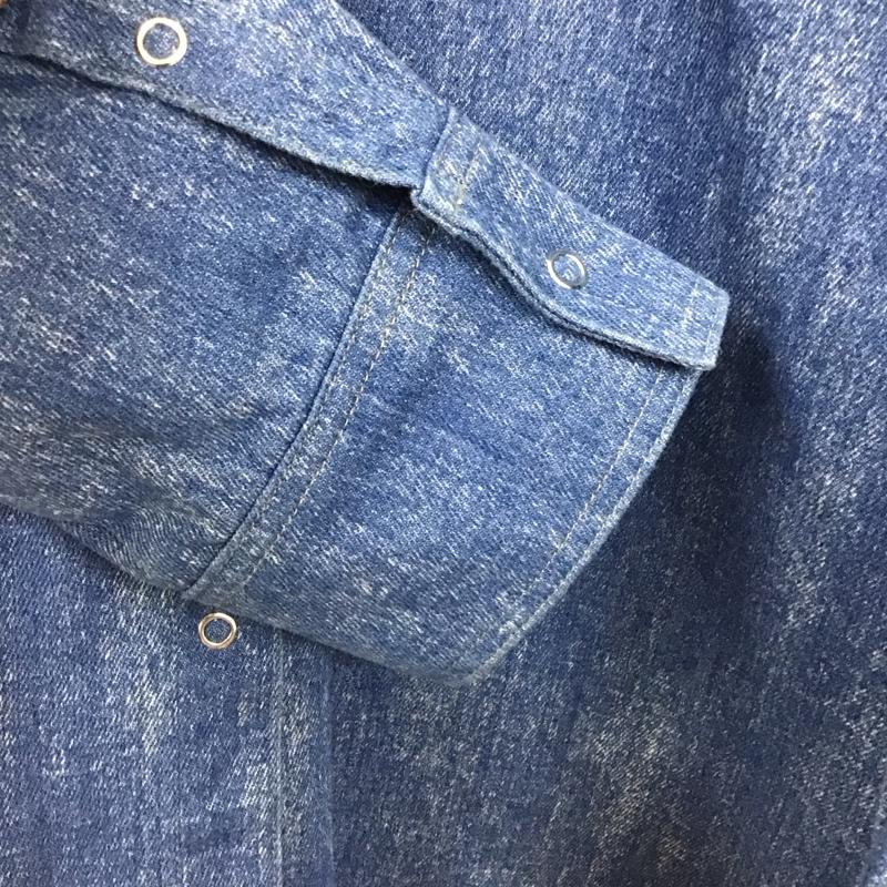 ページボーイ PAGEBOY シャツ、ブラウス 長袖 長袖シャツ 無地シャツ カラーシャツ デニムシャツ FREE 無地 インディゴ / インディゴ /  レディース USED 古着 中古 10130915