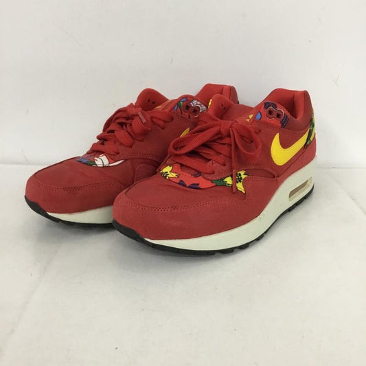 ナイキ NIKE スニーカー スニーカー 528898-602 WMNS AIR MAX 1 PRINT 24.5cm 24.5cm ロゴ、文字 赤 / レッド /  レディース USED 古着 中古 10146322