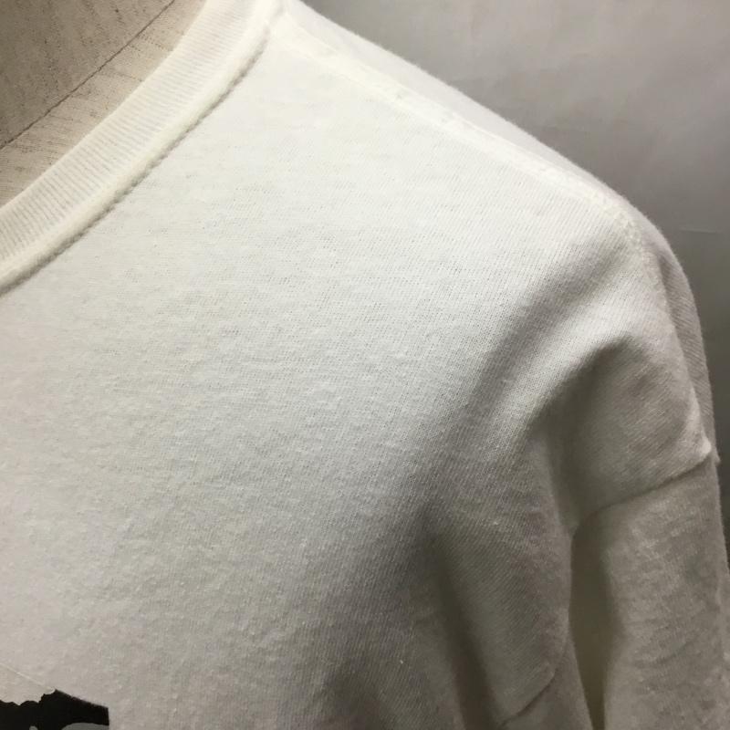 エルヴィラ ELVIRA Tシャツ 半袖 クルーネック プリント M ロゴ、文字 白 / ホワイト /  メンズ USED 古着 中古 10115520