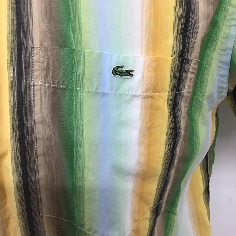 ラコステ LACOSTE シャツ、ブラウス 半袖 半袖シャツ ストライプシャツ ポケットシャツ 3 ストライプ マルチカラー / マルチカラー /  メンズ USED 古着 中古 10125763