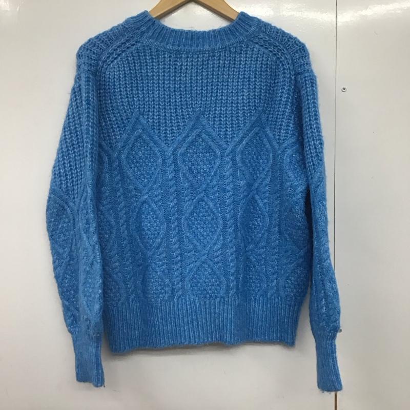 ロペピクニック ROPE  PICNIC ニット、セーター 長袖 38 無地 青 / ブルー /  レディース USED 古着 中古 10142882