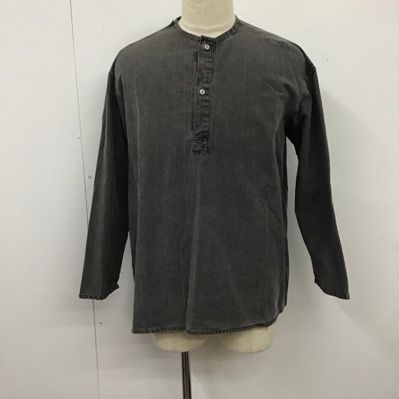 古着 USED カットソー 長袖 ロシア軍 スリーピングシャツ 長袖カットソー 無地 黒 / ブラック /  メンズ USED 古着 中古 10120313