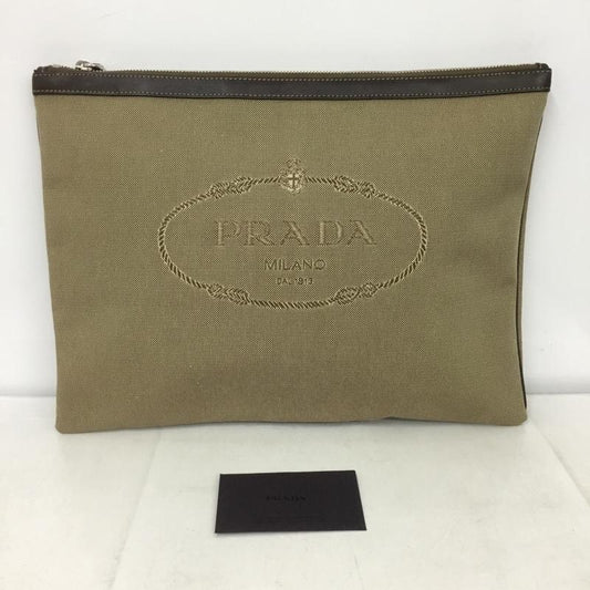 プラダ PRADA クラッチバッグ、パーティバッグ クラッチバッグ、パーティバッグ 2N1283 ロゴ、文字 ベージュ / ベージュ /  レディース USED 古着 中古 10132611