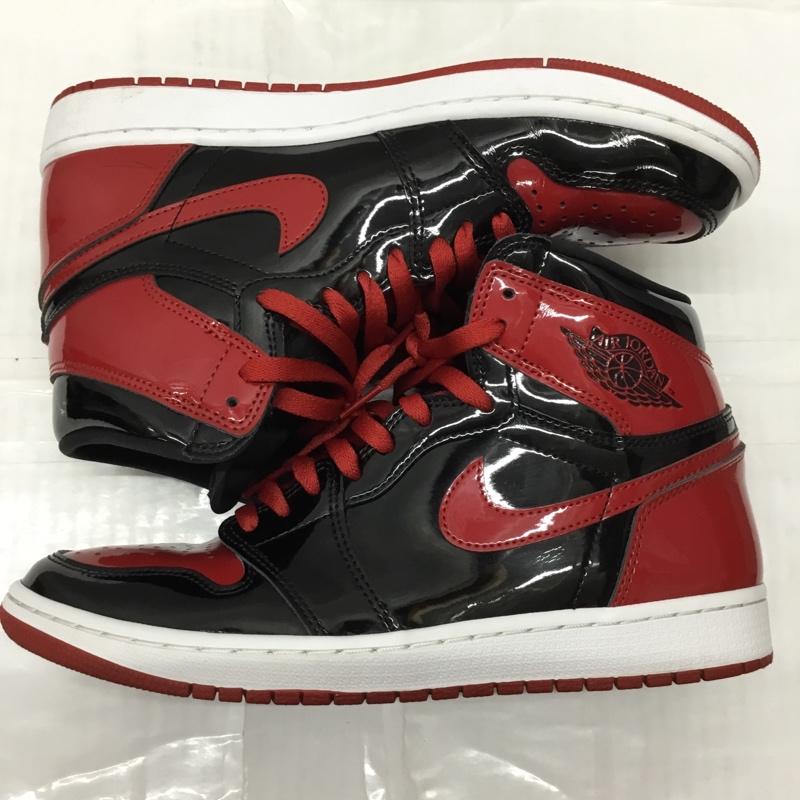 ナイキ NIKE スニーカー スニーカー 555088-063 AIR JORDAN 1 RETRO HIGH OG 27.5cm 27.5cm ロゴ、文字 黒 / ブラック / X 赤 / レッド /  メンズ USED 古着 中古 10121846