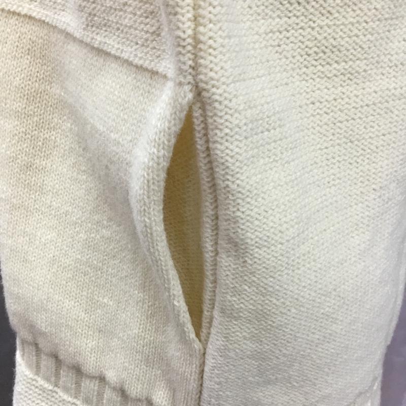 ナイジェルケーボン Nigel Cabourn ニット、セーター 長袖 長袖ニットカットソー クルーネックカットソー セーター 48  白 / ホワイト /  メンズ USED 古着 中古 10111610