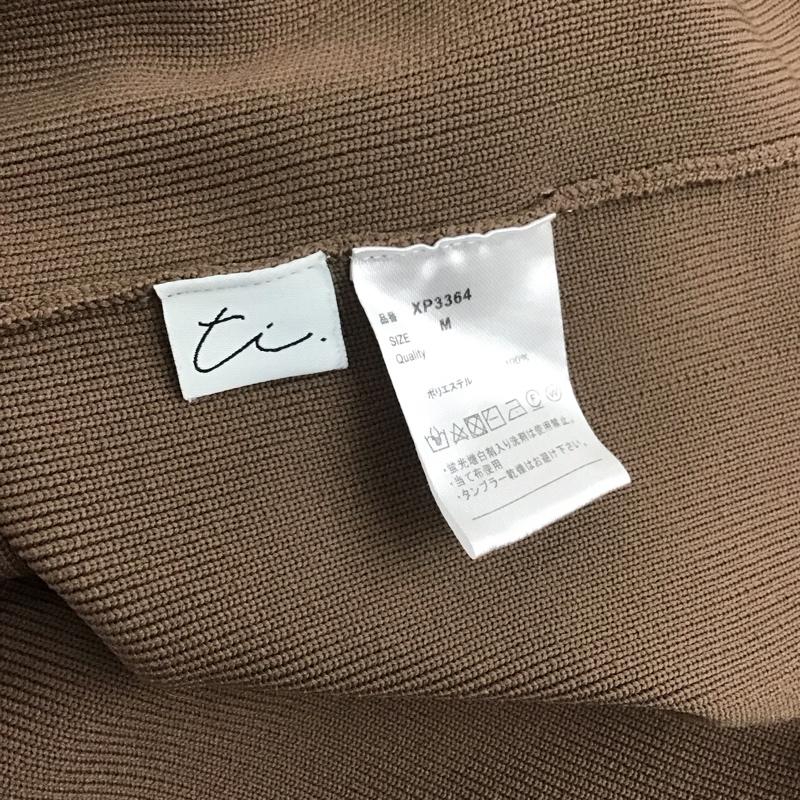 古着 USED ワンピース ロングスカート XP3364 Ti. ALEFS ボリュームスリーブ M 無地 茶 / ブラウン /  レディース USED 古着 中古 10109451