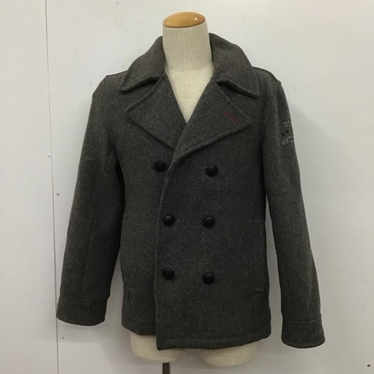 トミー TOMMY コート ピーコート 214-611215-220 M ロゴ、文字 灰 / グレー /  メンズ USED 古着 中古 10106907