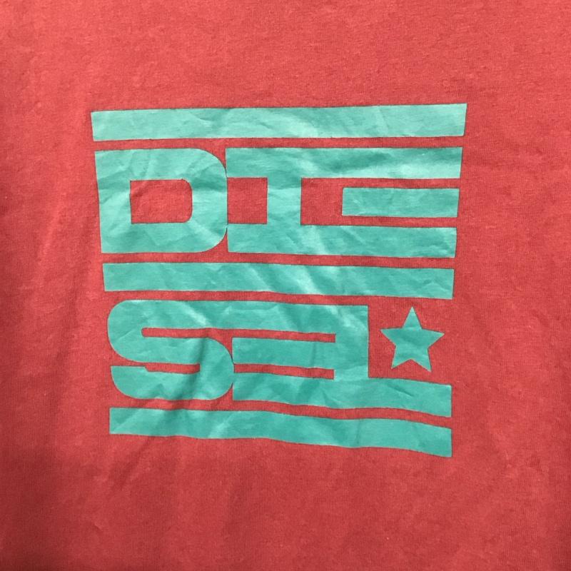 ディーゼル DIESEL Tシャツ 半袖 半袖カットソー プリントTシャツ クルーネックカットソー L プリント えんじ / ワインレッド /  メンズ USED 古着 中古 10134923