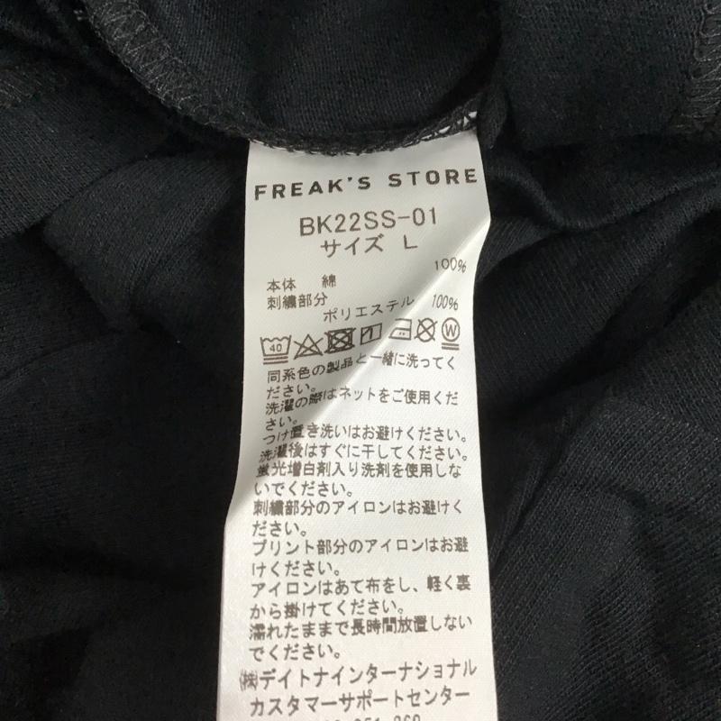 フリークスストア FREAK S STORE Tシャツ 半袖 半袖カットソー プリントTシャツ クルーネックカットソー L ロゴ、文字 黒 / ブラック /  メンズ USED 古着 中古 10113646