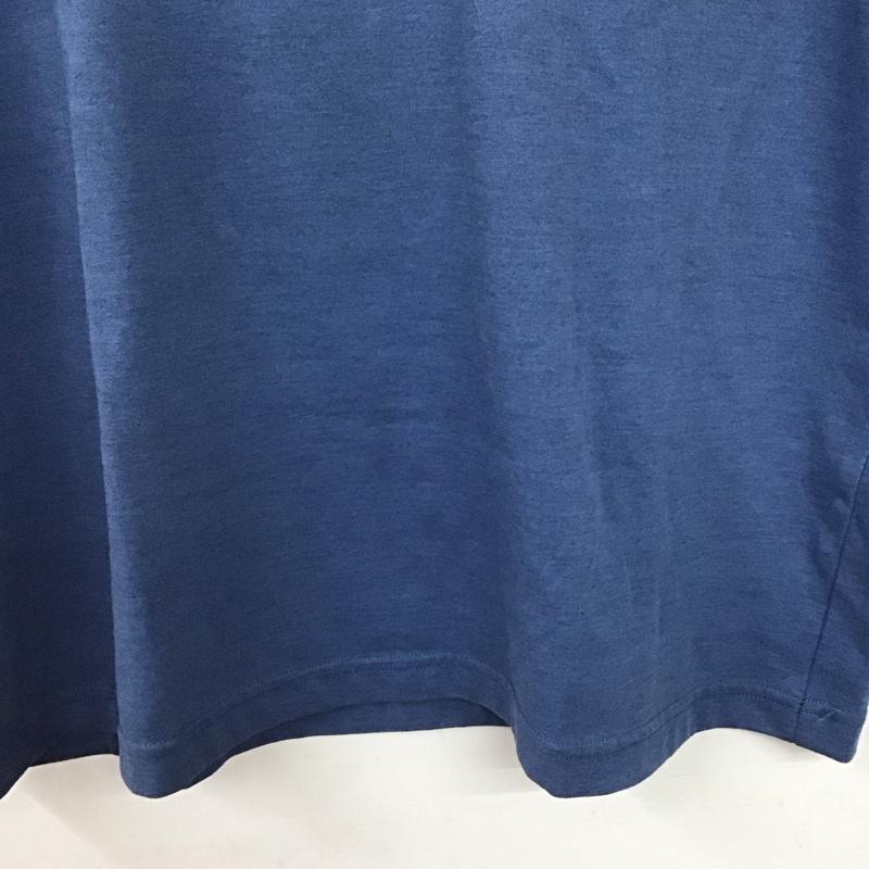 ザノースフェイス THE NORTH FACE Tシャツ 半袖 半袖カットソー プリントTシャツ クルーネックカットソー L ロゴ、文字 青 / ブルー /  メンズ USED 古着 中古 10150286