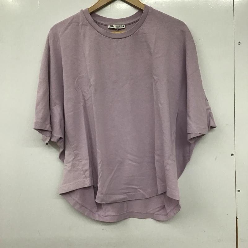 ザラ ZARA Tシャツ 半袖 S 無地 紫 / パープル /  レディース USED 古着 中古 10140393