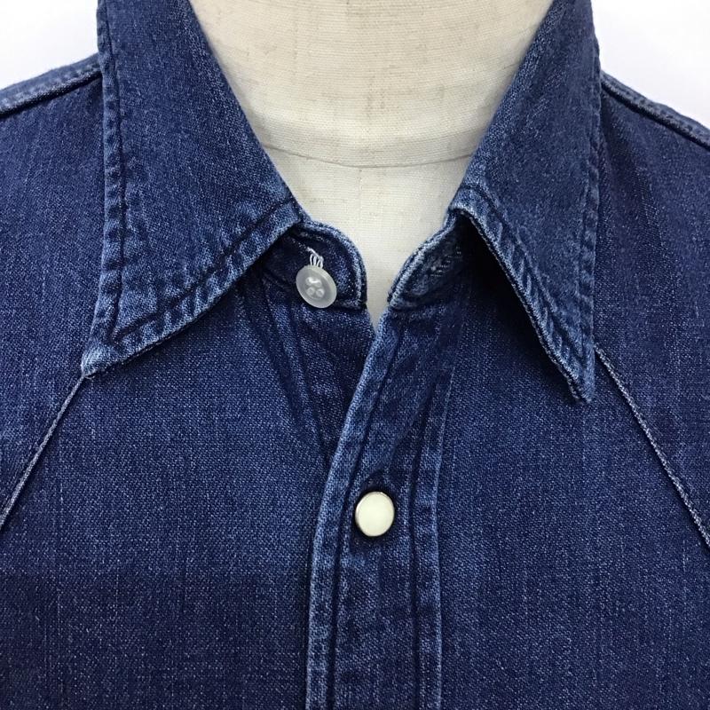 ブルーブルー BLUE BLUE シャツ、ブラウス 長袖 長袖シャツ デニムシャツ カラーシャツ 4 無地 インディゴ / インディゴ /  メンズ USED 古着 中古 10124916