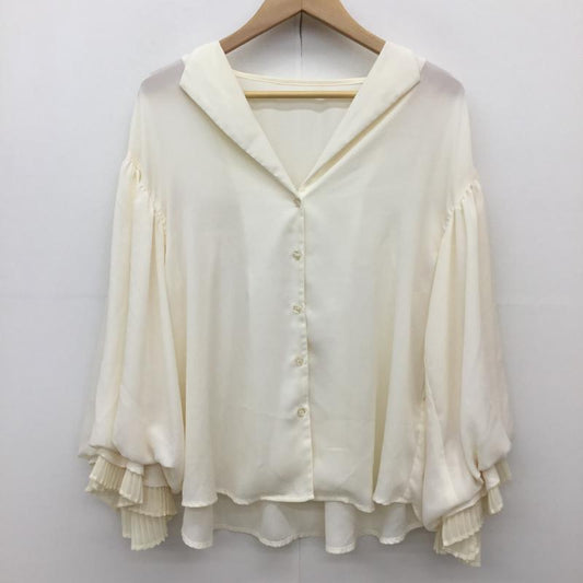 ミスティウーマン mysty woman シャツ、ブラウス 長袖 MW760134AL FREE 無地 アイボリー / アイボリー /  レディース USED 古着 中古 10141328