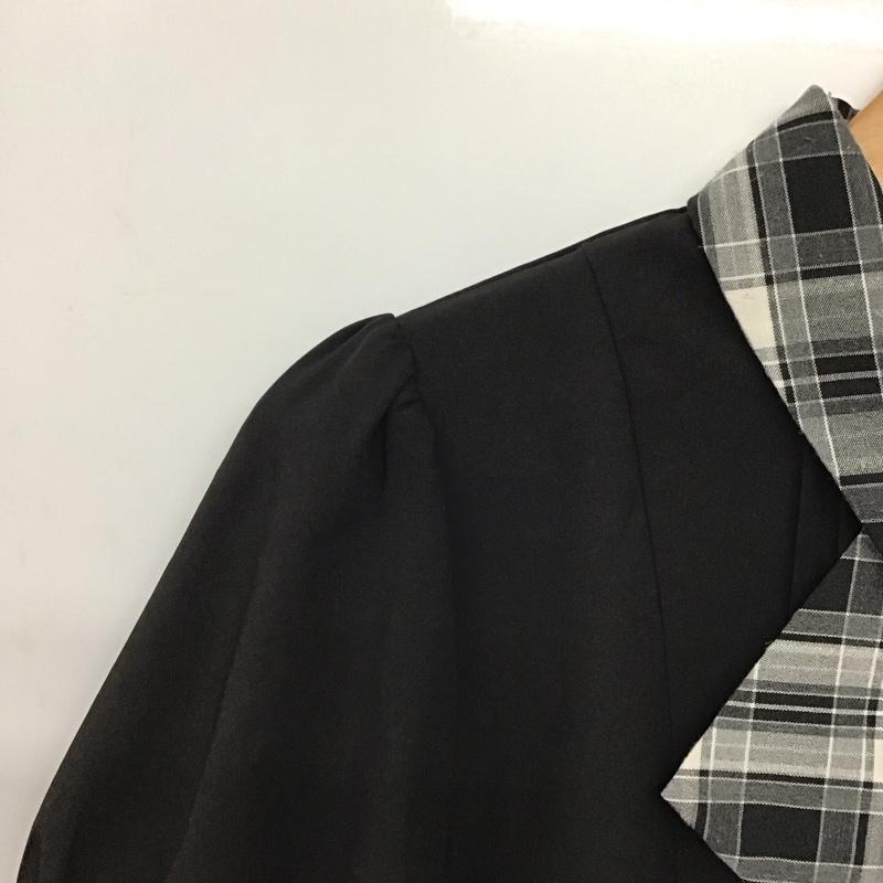 アクシーズファム axes femme シャツ、ブラウス 半袖 FREE 無地 黒 / ブラック /  レディース USED 古着 中古 10142924