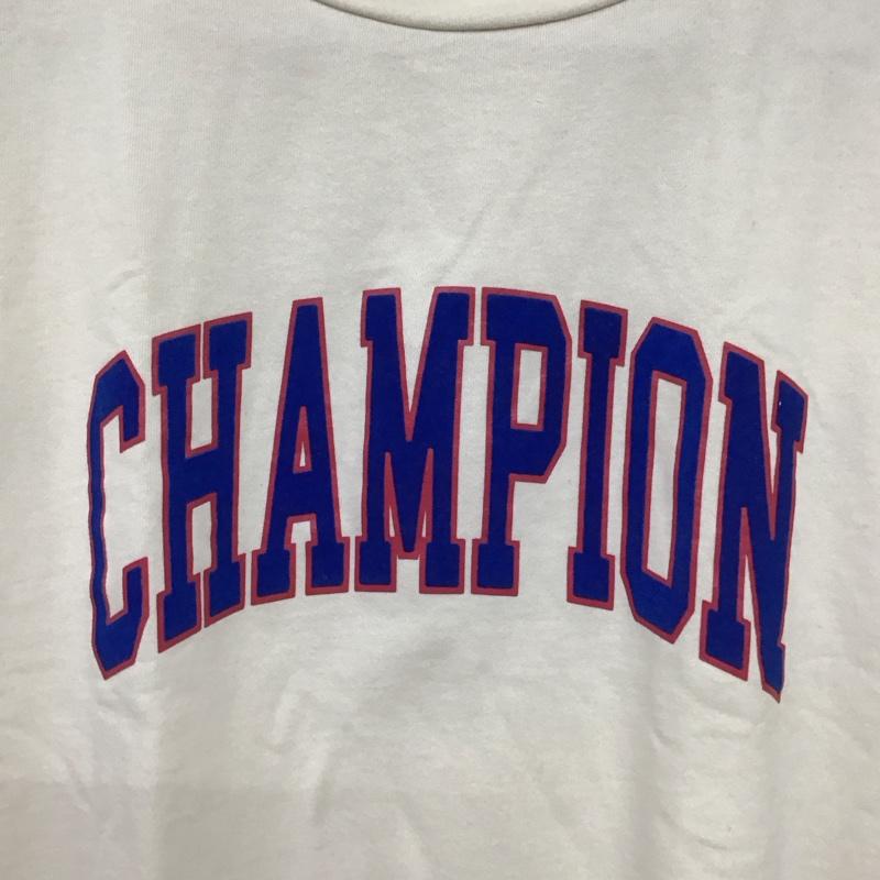 チャンピオン Campion Tシャツ 半袖 M プリント X ロゴ、文字 オフホワイト / オフホワイト /  レディース USED 古着 中古 10150863