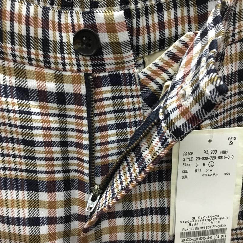 インヘリット INHERIT パンツ スラックス スラックスパンツ ワイドパンツ カジュアルパンツ チェックパンツ L チェック マルチカラー / マルチカラー /  メンズ USED 古着 中古 10115206