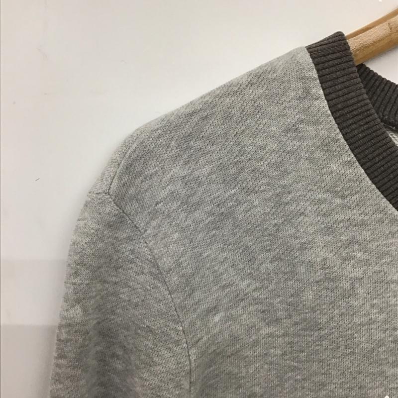 メゾンキツネ MAISON KITSUNE トレーナー 長袖 長袖トレーナー スウェット クルーネック プルオーバー S プリント 灰 / グレー /  レディース USED 古着 中古 10142665