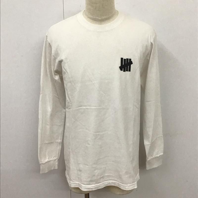 アンディフィーテッド UNDEFEATED カットソー 長袖 長袖カットソー クルーネックカットソー ロングスリーブカットソー プリントTシャツ M ロゴ、文字 白 / ホワイト /  メンズ USED 古着 中古 10119009