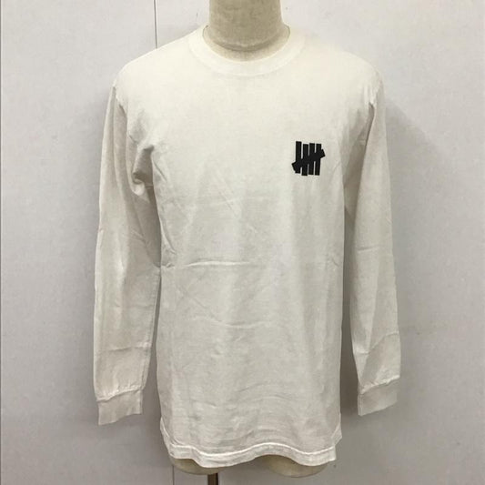 アンディフィーテッド UNDEFEATED カットソー 長袖 長袖カットソー クルーネックカットソー ロングスリーブカットソー プリントTシャツ M ロゴ、文字 白 / ホワイト /  メンズ USED 古着 中古 10119009