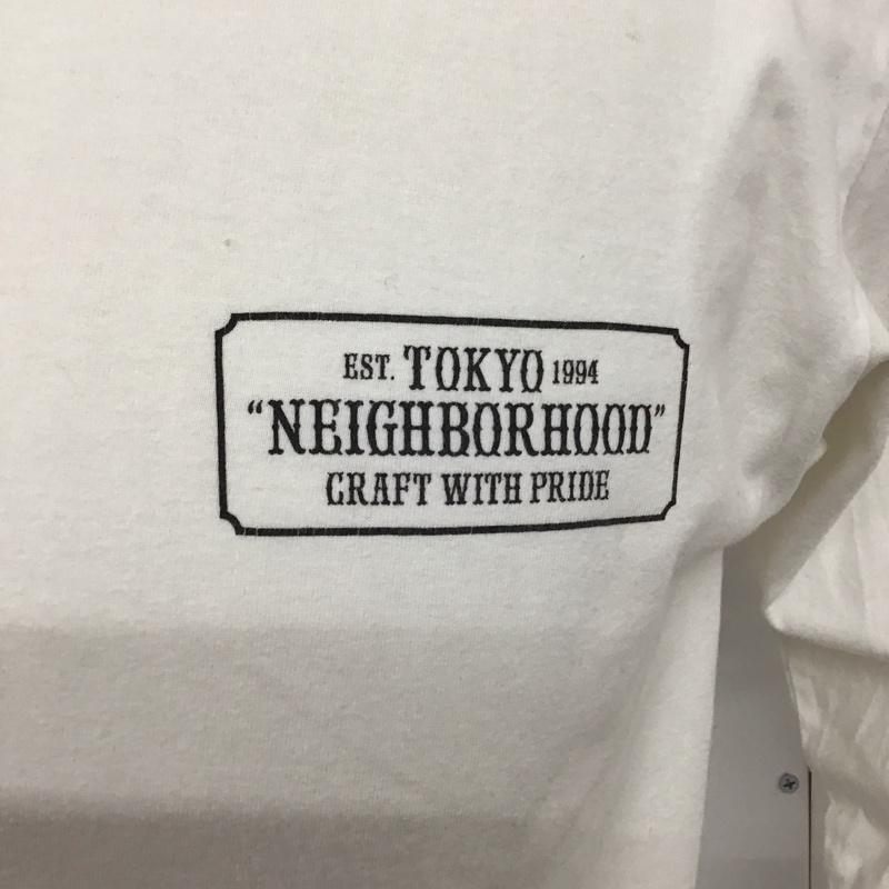 ネイバーフッド NEIGHBORHOOD カットソー 長袖 長袖カットソー クルーネックカットソー ロングスリーブカットソー プリントTシャツ S ロゴ、文字 白 / ホワイト /  メンズ USED 古着 中古 10124477