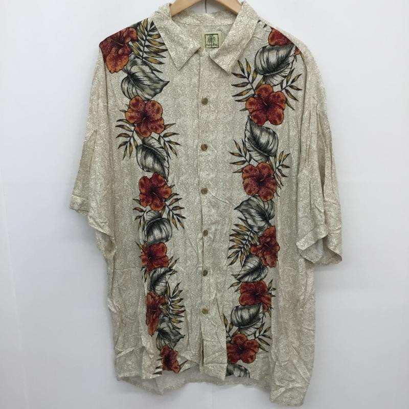 古着 USED シャツ、ブラウス 半袖 Morro Bay 半袖 アロハシャツ L 総柄 ベージュ / ベージュ /  メンズ USED 古着 中古 10129789