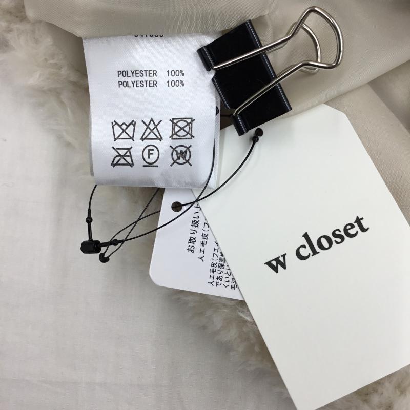 ダブルクローゼット w closet コート 毛皮、ファー 341089 フェイクファー FREE 無地 ベージュ / ベージュ / X アイボリー / アイボリー /  レディース USED 古着 中古 10142539