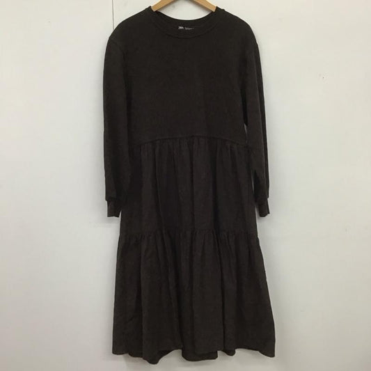 ザラ ZARA ワンピース ロングスカート S 無地 茶 / ブラウン /  レディース USED 古着 中古 10124799