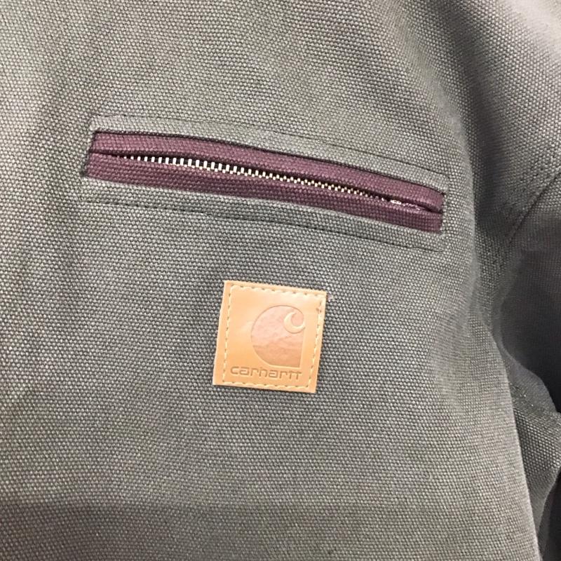 カーハート Carhartt ジャケット、上着 ジャケット、ブレザー ジップアップジャケット ジャンパー ジャケット カジュアルジャケット アウター M ロゴ、文字 カーキ / カーキ /  メンズ USED 古着 中古 10124237