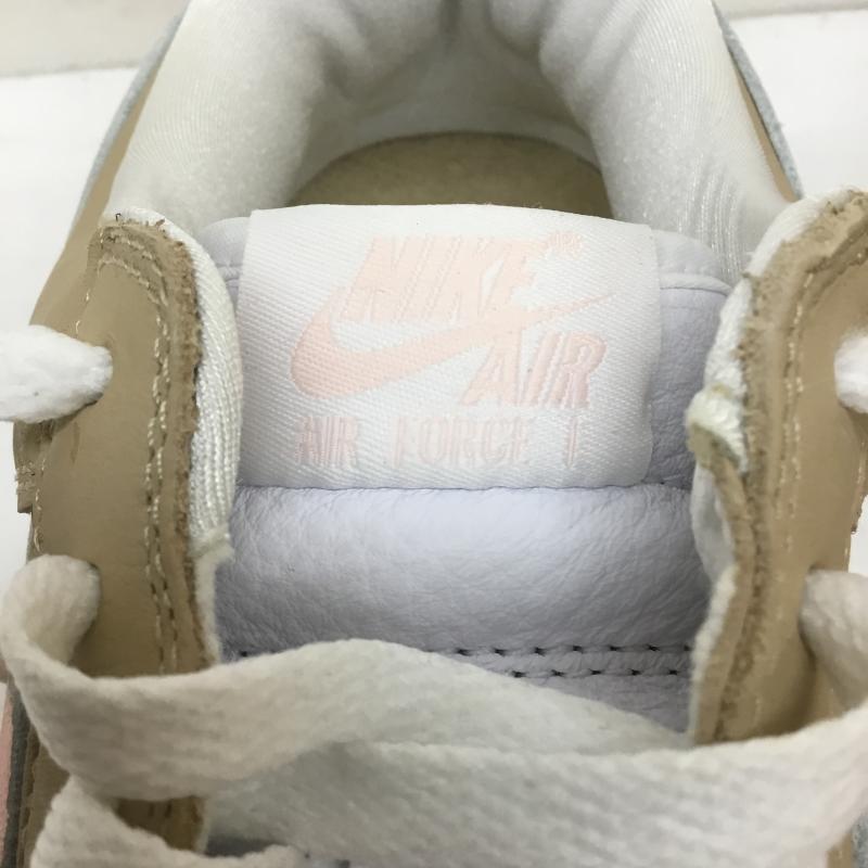 ナイキ NIKE スニーカー スニーカー 845053-201 Air Force 1 Low Retro Linen エアフォース１ リネン 28.0cm ロゴ、文字 白 / ホワイト / X 茶 / ブラウン / X 桃 / ピンク /  メンズ USED 古着 中古 10136411