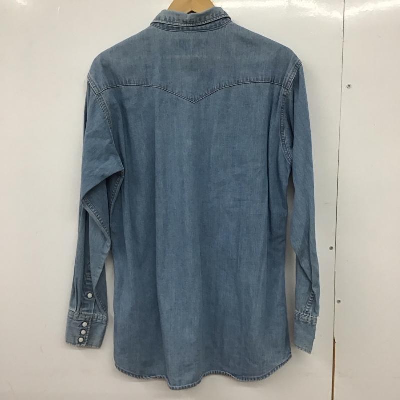 リーバイス Levi s シャツ、ブラウス 長袖 デニムシャツ 長袖シャツ M 無地 インディゴ / インディゴ /  メンズ USED 古着 中古 10150406