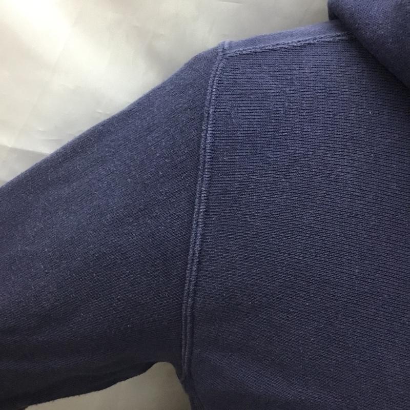 チャンピオン Champion パーカー 長袖 ジップパーカー L 無地 紺 / ネイビー /  メンズ USED 古着 中古 10113449