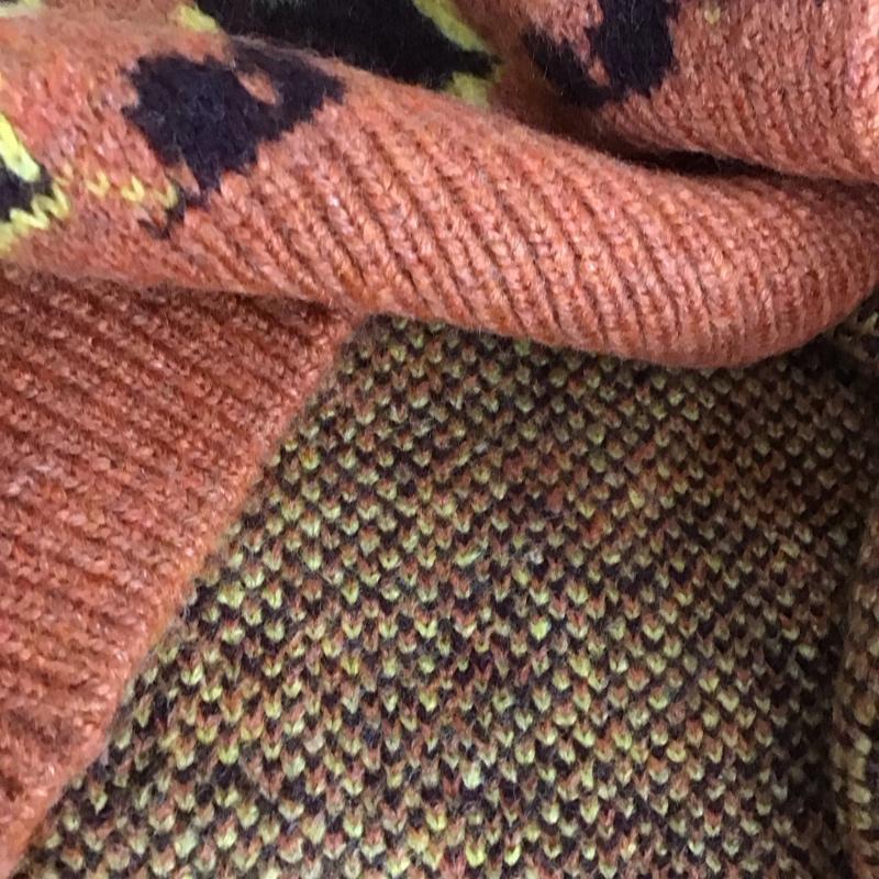 ザラ ZARA カーディガン 長袖 長袖カーディガン 前ボタン ニットカーディガン M 総柄 マルチカラー / マルチカラー /  レディース USED 古着 中古 10145130