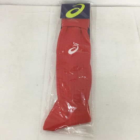 アシックス ASICS ファッション小物 ファッション小物 XSS096 ストッキング ジュニア サッカー 26cm ロゴ、文字 赤 / レッド /  ボーイズ USED 古着 中古 10132175