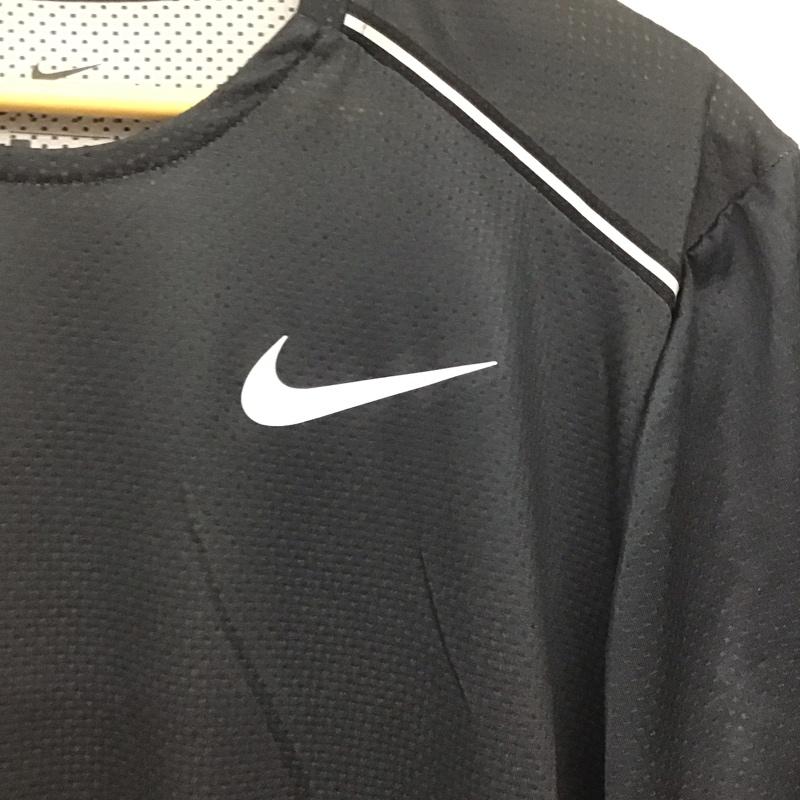 ナイキ NIKE Tシャツ 半袖 AQ4931-056 DRI-FITマイラー プリンテッド グラデーション スポーツウェア タグ付き L プリント 黒 / ブラック /  メンズ USED 古着 中古 10135545