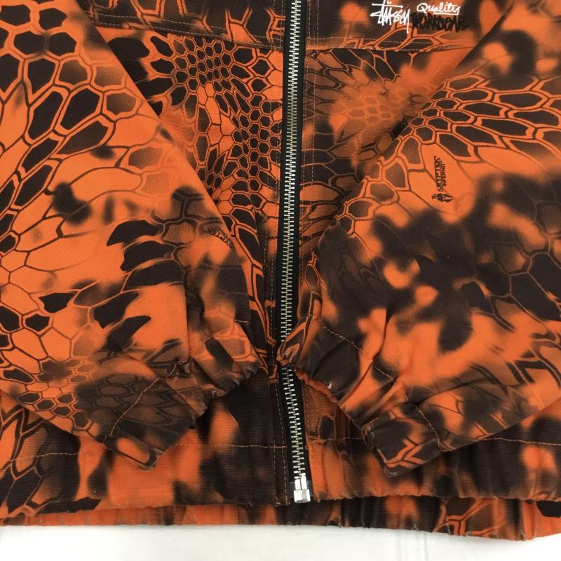 ステューシー STUSSY ジャケット、上着 ジャンパー、ブルゾン Work Jacket Kryptek Camo M ロゴ、文字 橙 / オレンジ / X 黒 / ブラック /  メンズ USED 古着 中古 10137896