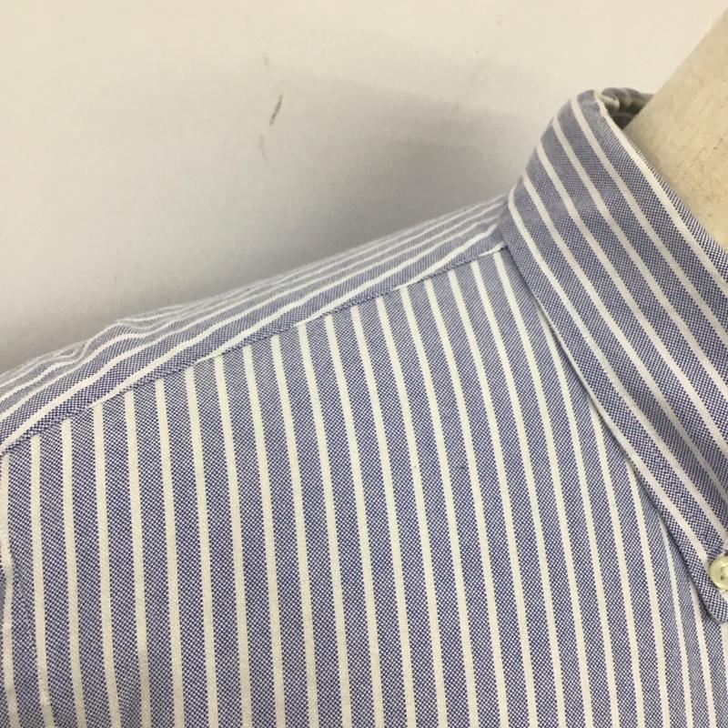 ラルフローレン RALPHLAUREN シャツ、ブラウス 長袖 長袖シャツ カラーシャツ 長袖カットソー ストライプシャツ L ストライプ 白 / ホワイト / X 水色 / ライトブルー /  メンズ USED 古着 中古 10114647